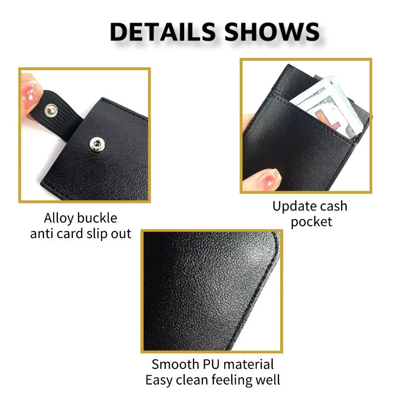 PU Leather Credit Card Holder with Money Clip