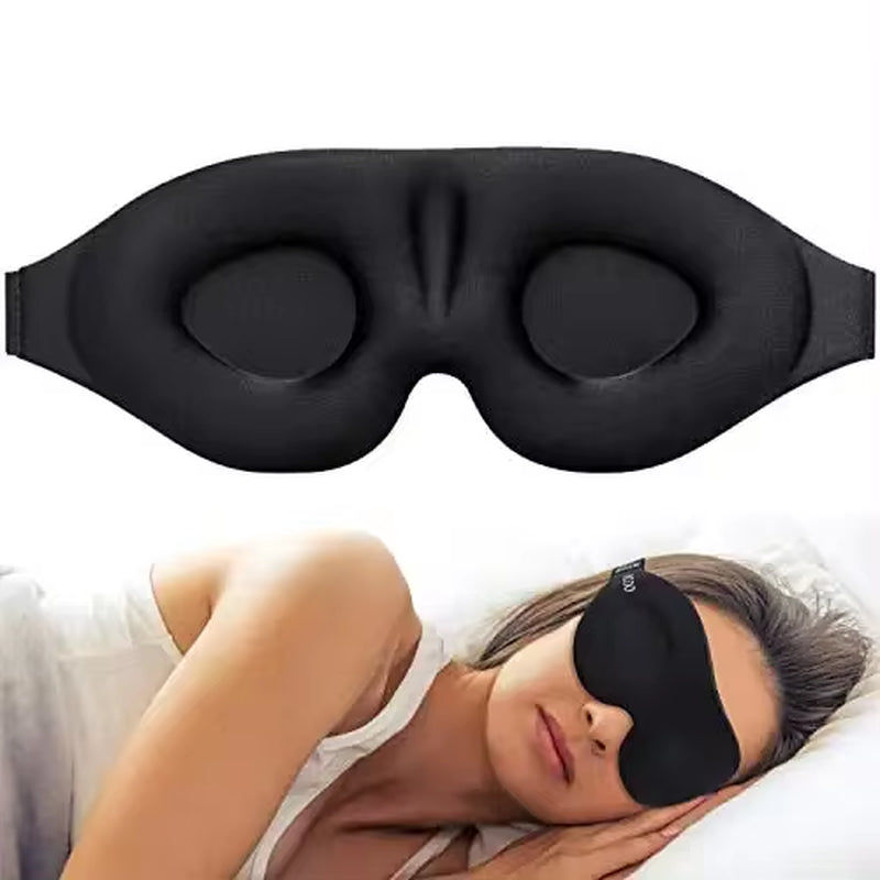 3D Sleep Mask with Contoured Cups for Men and Women, with Earplugs
