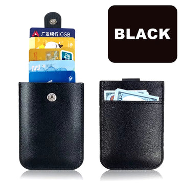 PU Leather Credit Card Holder with Money Clip